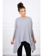Oversize blúzka šedá