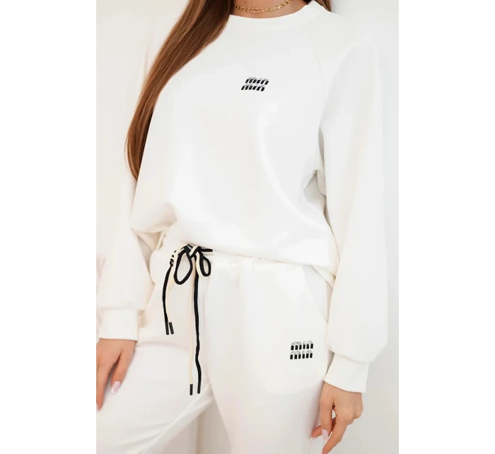 Dámska súprava z viskózy s mikinou a nohavicami ecru Dámska súprava z viskózy s mikinou a nohavicami ecru