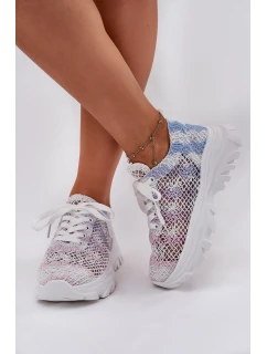 Sneakersy Damskie Z Szydełkową Cholewką Multikolor Jelhiris