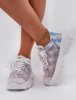 Sneakersy Damskie Z Szydełkową Cholewką Multikolor Jelhiris