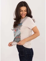 T shirt model 21798148 jasny beżowy - FPrice