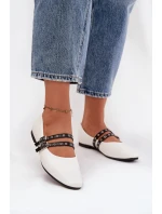 Dámske baleríny s remienkami Deliora - biele Dámske baleríny s remienkami Deliora - biele