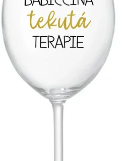 BABY'S FLUID THERAPY - číry pohár na víno 350 ml