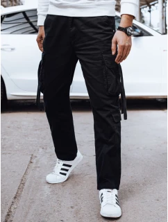 Pánske nákladné bojové nohavice čierne FashionStreet UX4325