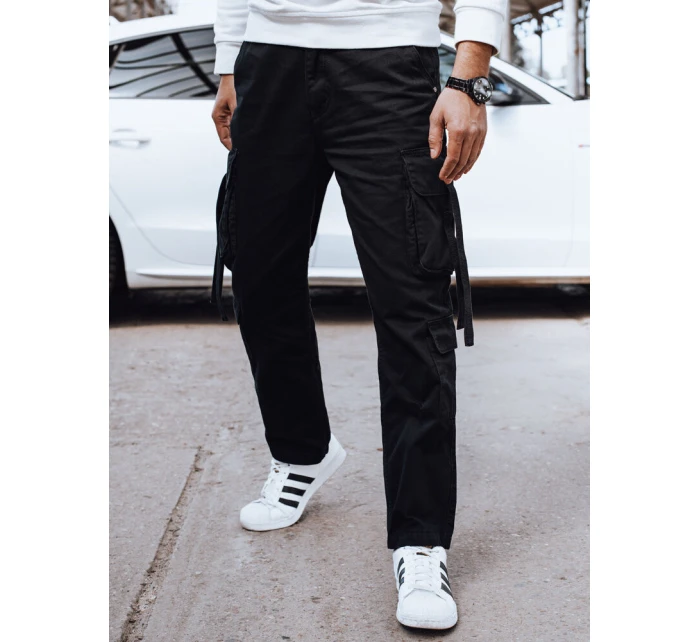 Pánske nákladné bojové nohavice čierne FashionStreet UX4325