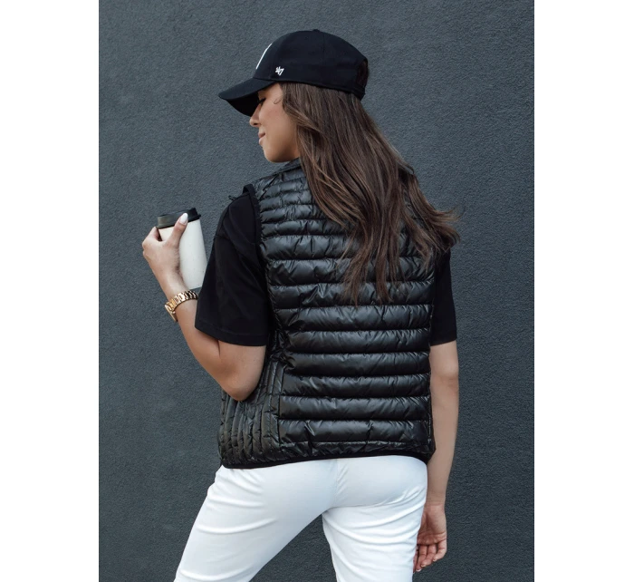 Dámska prešívaná vesta so stojačikom STYLISHZ čierna FashionStreet TY4440