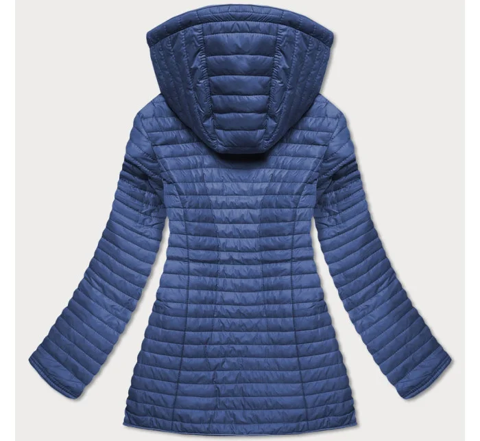 Svetlomodrá dámska obojstranná bunda s kapucňou (SF732)