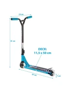 KASKADÉRSKY SKÚTER PB STUNT 110MM CRYSTAL BLUE