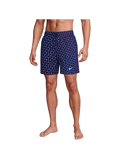 Plavky Nike Breaker Swoosh Link Midnig v barvě tmavě modré, růžové a fialové NESSG577 440