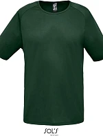 SOL'S Sporty Pánske športové tričko s raglánovými rukávmi 25.1939 lesná zeleň