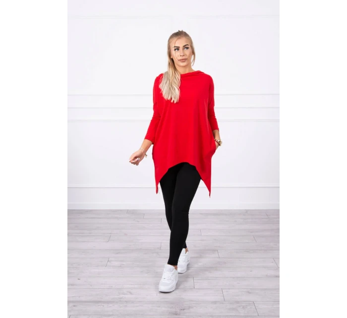 Mikina s potlačou kolesa červená