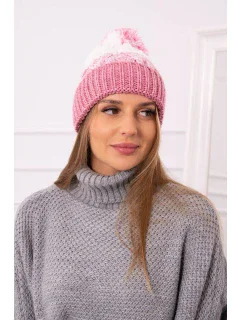 Dámská čepice s bambulí Abigail powder model 18751683 - K-Fashion