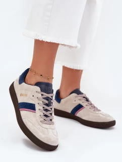 Zamszowe Niskie Sneakersy Damskie Big Star SS274679 HI-POLY SYSTEM Szare