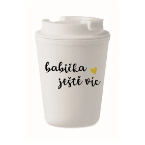 BABIČKA JEŠTĚ VÍC - bílý termohrnek 300 ml