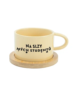 NA SLZY MOJICH ŠTUDENTOV – žltý hrnček Makronka 200 ml