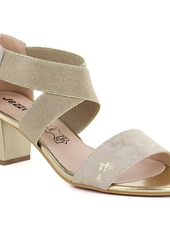 Dámské zlaté sandály se Jezzi model 22081695 - Hikvision