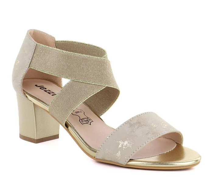 Dámské zlaté sandály se Jezzi model 22081695 - Hikvision