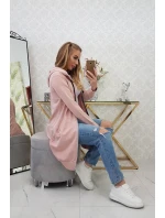 Mikina s kapucňou tmavo púdrovo ružová