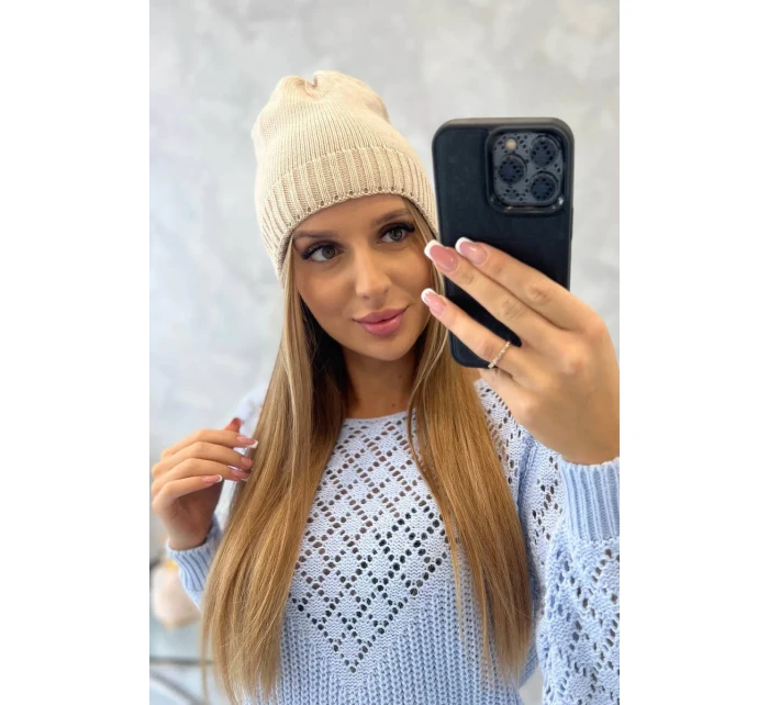 Dámska čiapka Berry K344 beige