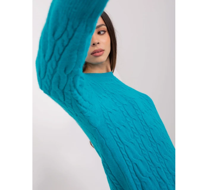 Sweter AT SW  turkusowy model 18909238 - FPrice