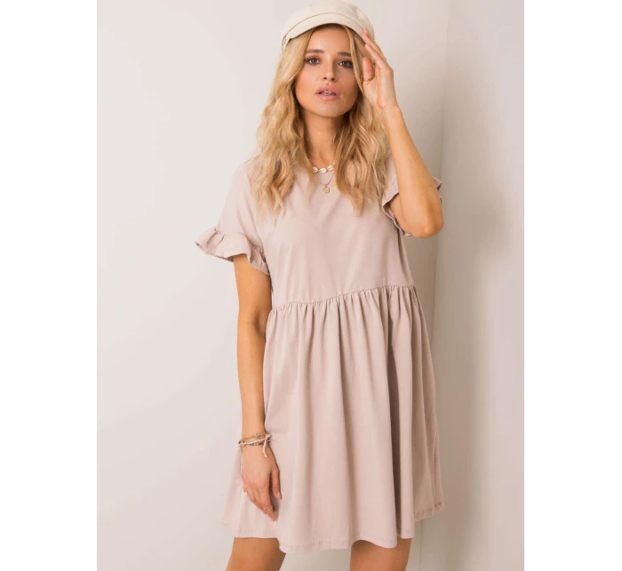 Šaty RV SK model 14841879 béžová - FPrice Šaty RV SK model 14841879 béžová - FPrice