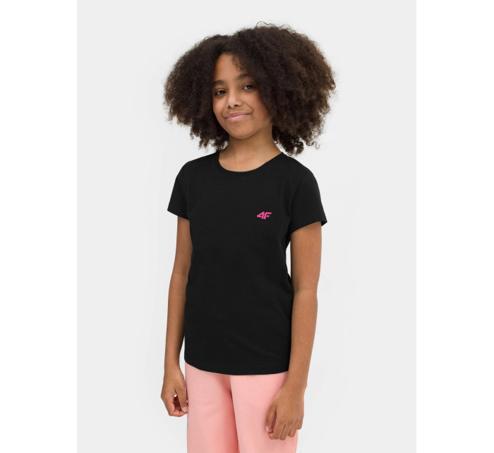 Dievčenské tričko 4FJSS23TTSHF279-20S čierne - 4F
