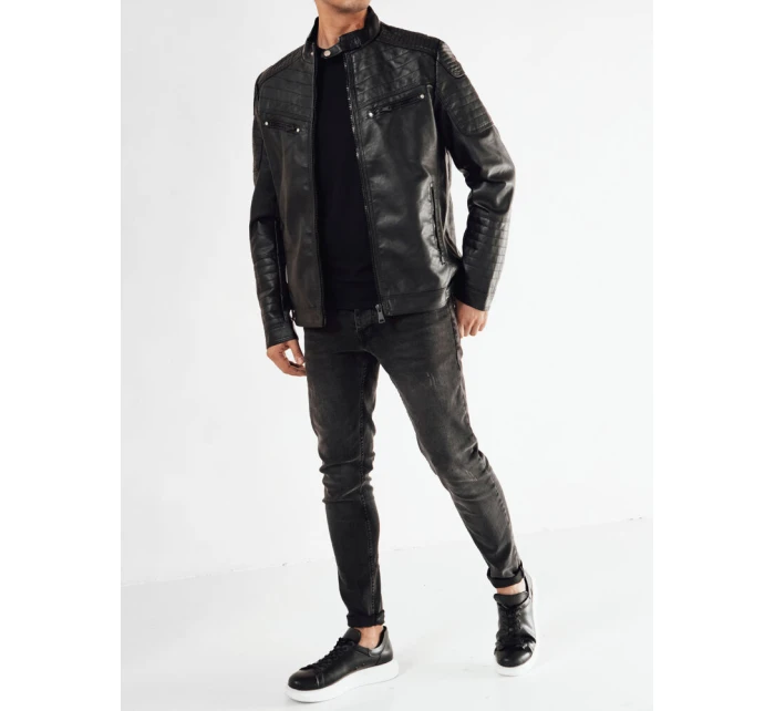 Pánská kožená bunda černá Dstreet model 21973140 - FashionStreet