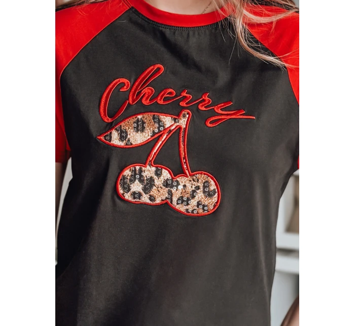 Dámske tričko s 3D efektom CEKINKA black FashionStreet RY2865