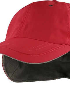 Atlantis Headwear Techno Flap-S 6-panelová čiapka s ochranou uší 33.0225 červená