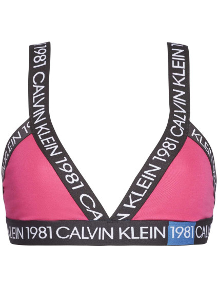 Podprsenka bez kostice QF5447E-8ZK růžovočierna Calvin Klein