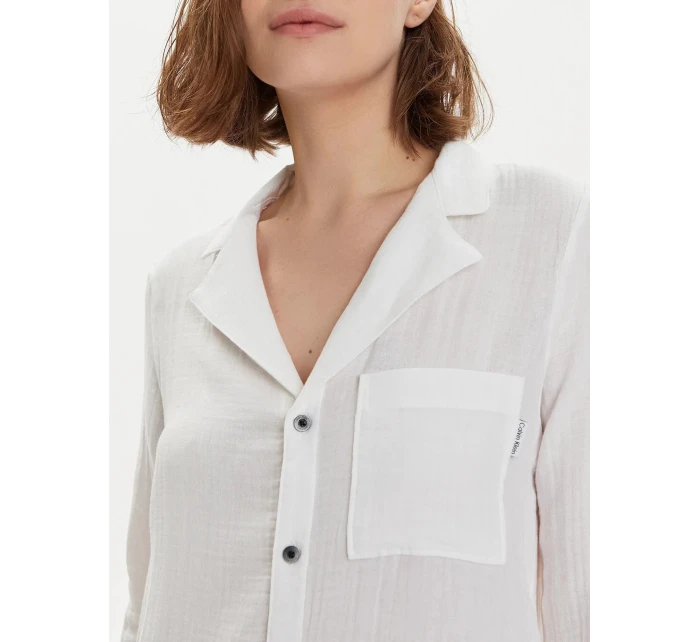 Dámska nočná košeľa 000QS7141E 100 biela - Calvin Klein Dámska nočná košeľa 000QS7141E 100 biela - Calvin Klein
