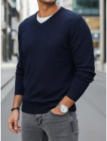 Pánský tmavě modrý svetr s výstřihem Dstreet model 21993987 - FashionStreet