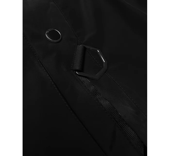 zateplená černá dámská bunda s kapucí model 20930837 - LHD