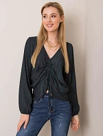 Blúzka DHJ BZ 12283 1.93P tmavo zelená