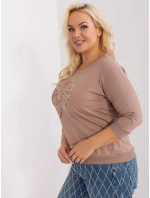 Bluzka RV BZ model 19154315 ciemny bezowy - FPrice Bluzka RV BZ model 19154315 ciemny bezowy - FPrice