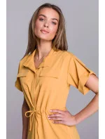 Dámské košilové šaty Yellow model 17603502 - STYLOVE Dámské košilové šaty Yellow model 17603502 - STYLOVE