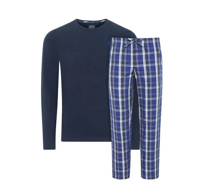 Pánske pyžamo 500207 56C tm.modrá/karo - Jockey