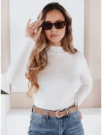 Dámský svetr s polovičním rolákem white Dstreet model 21990927 - FashionStreet