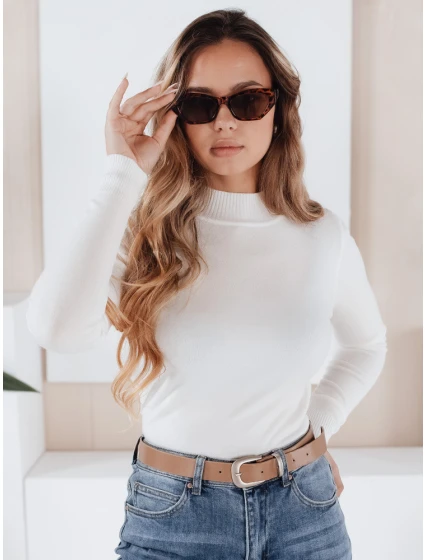 Dámský svetr s polovičním rolákem white Dstreet model 21990927 - FashionStreet