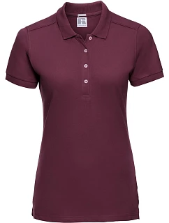 Russell Athletic 566F Dámske elastické piqué polo tričko 10.566F bordová