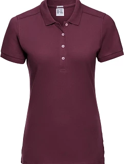 Dámské elastické piqué polo 10. burgundy model 22473827 - Russell Athletic