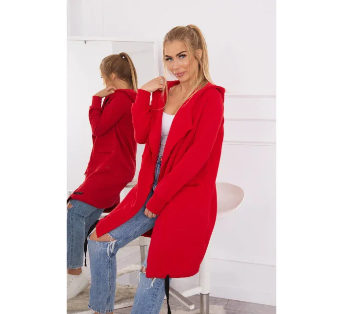 Zateplená bunda s kapucňou červená Zateplená bunda s kapucňou červená
