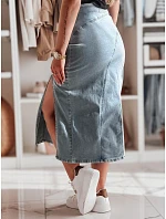 Džínsová midi sukňa CY0481 modrá – FashionStreet