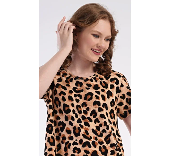 Dámske domáce šaty s krátkym rukávom Laura Dámske domáce šaty s krátkym rukávom Laura