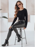 Dámský žebrovaný svetr černý Dstreet model 21990945 - FashionStreet