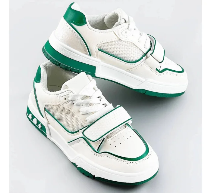 Bielo-zelené dámske dvojfarebné tenisky "adidasky" (AD-585)