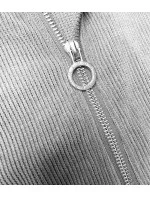 Dámska tepláková súprava s vafľami svetlo sivá (AMG-339A)