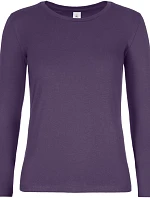 B&C #E190 LSL /women Dámske tričko z hrubej bavlny s dlhým rukávom 01.008T urban purple