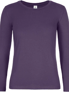 B&C #E190 LSL /women Dámske tričko z hrubej bavlny s dlhým rukávom 01.008T urban purple
