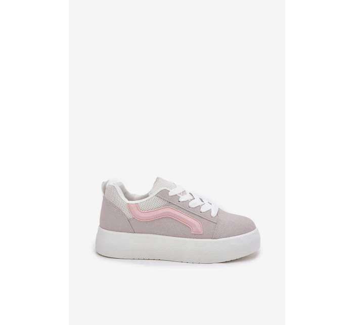 Sneakersy Damskie Na Platformie Szare Tellnira Sneakersy Damskie Na Platformie Szare Tellnira